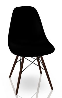 Eames Plastic Side Chair DSW Stuhl Vitra Ahorn dunkel-Tiefschwarz